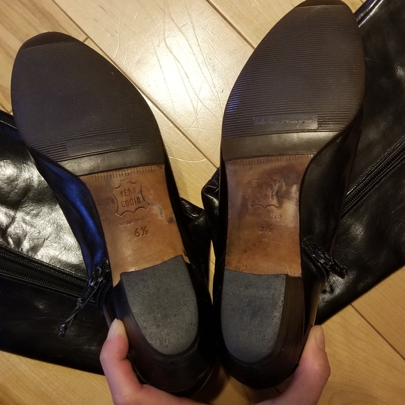 Salvatore Ferragamo tall black leather boots 6.5 - Picture 4 of 8
